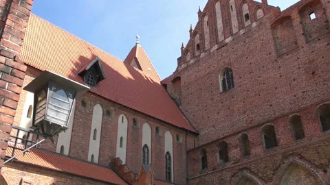Gothic castle of the Teutonic knights 스톡 동영상 106468153