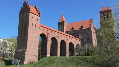 Gothic castle of the Teutonic knights Stock-Footage 106470960
