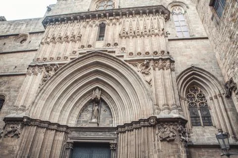 Gothic cathedral architecture Stock Photos