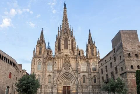 Gothic cathedral Barcelona Stock Photos