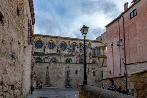 The gothic cathedral of Cuenca in Spain Stock Photos