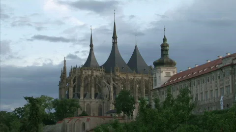 Gothic cathedral Stock Footage 491005