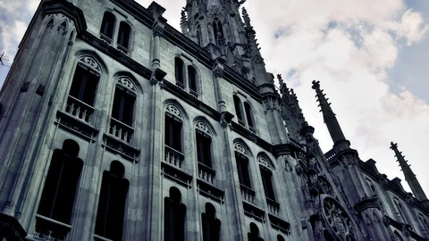 Gothic cathedral in Havana, Cuba Stock Footage 100452687