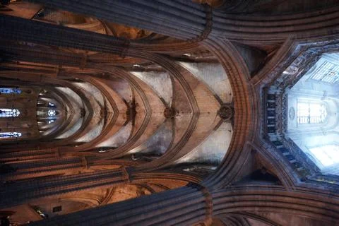 Gothic Cathedral insight Stock Photos