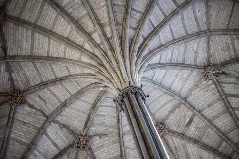 Gothic ceiling - vault from the middle ages Foto stock