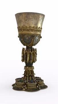Gothic chalice with white background Stock Illustration
