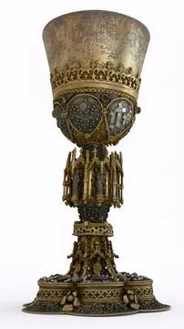 Gothic chalice with white background Stock Illustration