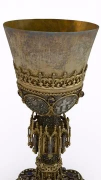 Gothic chalice with white background Stock Illustration