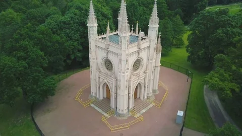Gothic Chapel In Peterhof Stock Footage 78525971