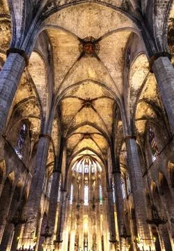 Gothic church interior Foto stock