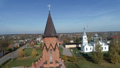Gothic church panorama. Stock Footage 119652448