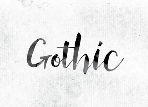 Gothic Concept Painted in Ink Stock Illustration
