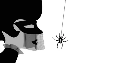 The gothic dame and the spider Video stock 152567527