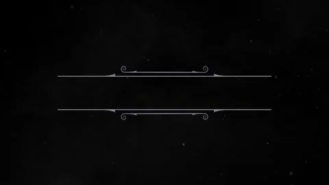 Gothic dark background of particles and smoke with monograms for text, chapter Video stock 242429195