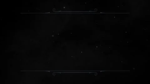 Gothic dark background of particles and smoke with monograms for text, chapter Video stock 242429201