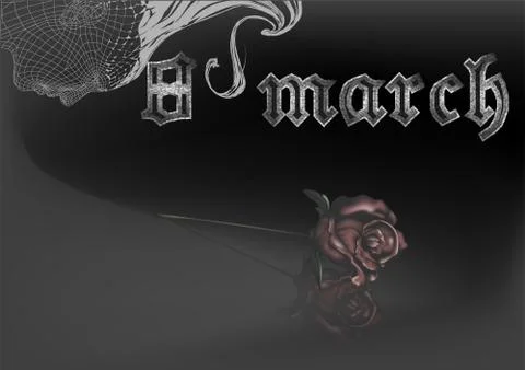 Gothic eighth of March Stock Illustration