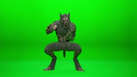 Gothic Fantasy Werewolf Dynamic Movement VFX Stock Footage 318207366