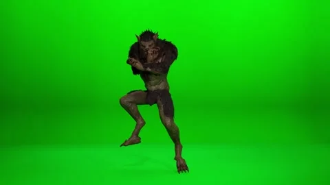 Gothic Fantasy Werewolf Dynamic Movement VFX Stock Footage 319005401