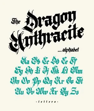 Gothic font from Latin letters. Vector. English alphabet. Medieval European s Stock Illustration
