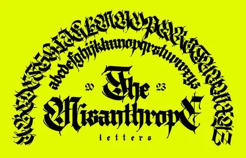 Gothic font from Latin letters. Vector. English alphabet. Medieval European s Stock Illustration