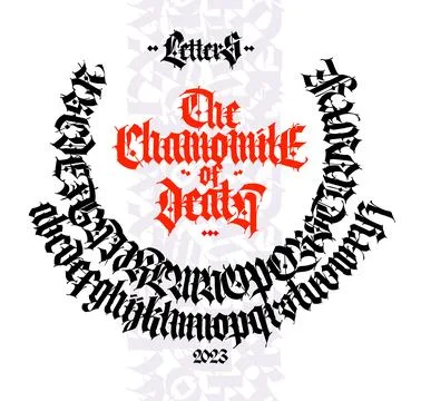 Gothic font from Latin letters. Vector. English alphabet. Medieval European s Stock Illustration