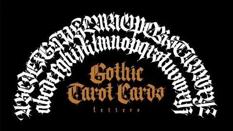 Gothic font from Latin letters. Vector. English alphabet. Medieval European s Stock Illustration