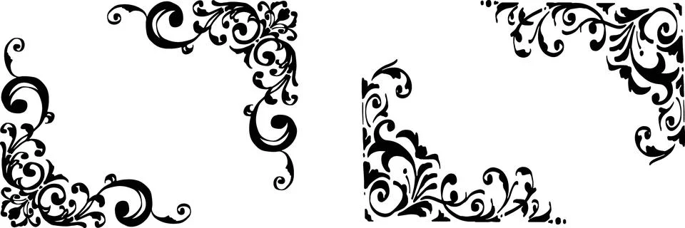 Gothic frame. Hand drawn decorative frame. Stock Illustration