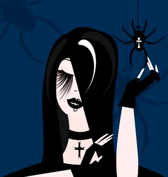 Gothic girl Stock Illustration