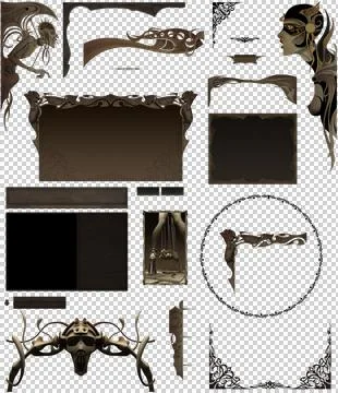 Gothic graphic elements Stock Illustration