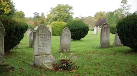 Gothic Graves in Europe Stock Footage 56096376