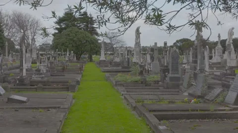 Gothic graveyard early 19th century Stock Footage 53020183