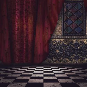 Gothic interior Stock Illustration