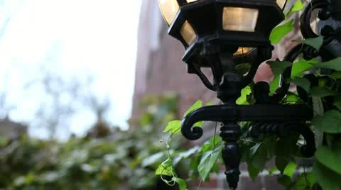 Gothic Lantern on Building Stock Footage 12673290