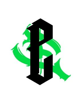 Gothic, letter E. Vector. Graffiti, tags in Gothic medieval style. Signs and Stock Illustration