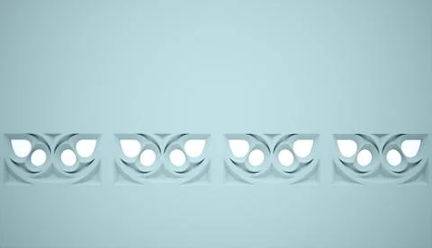 Gothic ornamental wall on blue Illustrazione stock
