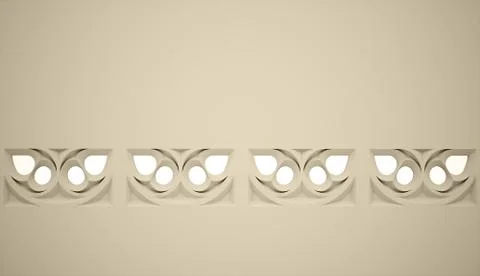 Gothic ornamental wall rendered Illustrazione stock
