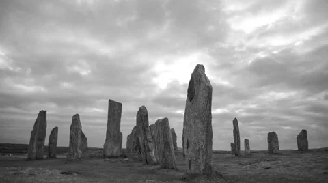 Gothic pagan standing stones Stockbeeldmateriaal 32044645