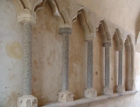 Gothic portico Foto stock