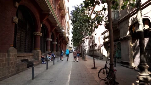 Gothic Quarter of Barcelona Video stock 172073465