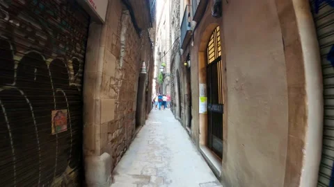 Gothic Quarter of Barcelona Stock Footage 172075179
