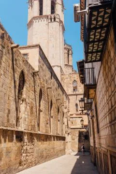 Gothic quarter of Barcelona Stock Photos