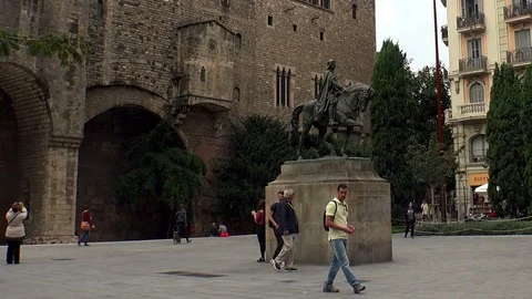 Gothic Quarter of Barcelona. Spain. Stock Footage 74433495