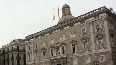 Gothic Quarter of Barcelona. Spain. Stock Footage