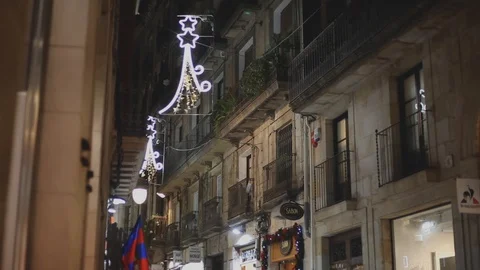 Gothic quarter broll pan Video stock 120801482