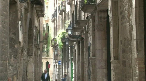 Gothic Quarter Stock Footage 458710