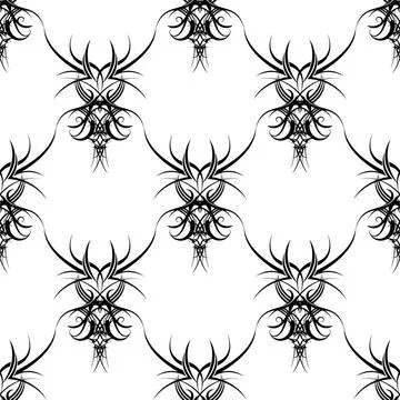 Gothic repeat Illustration of a gothic design that seamlessly repeats in b... Stock Photos