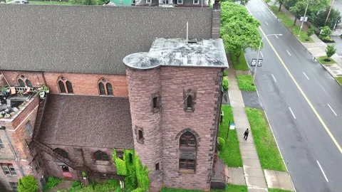 Gothic Revival Architecture - Syracuse, NY Stock Footage 336348998