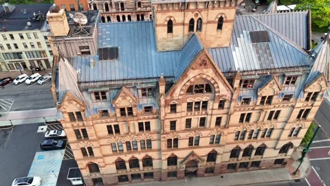 Gothic Revival Style - Syracuse, NY Video stock 336470106