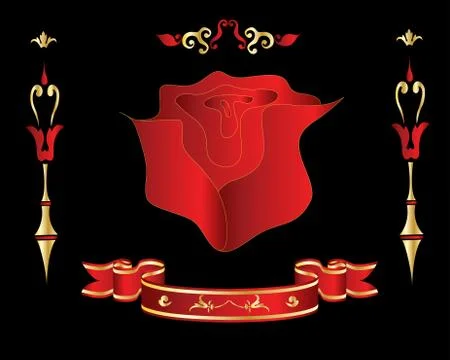 Gothic rose Stock Illustration