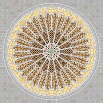 Gothic rose window Stock Illustration